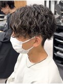 波巻きパーマ/スパイラルパーマ/メンズ/眉毛/短髪/サーフカール