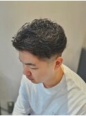 刈り上げ×オールバックパーマ