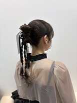 クーラアオヤマ(Cura Aoyama) リボンヘア/リボンカチモリ/ヘアアレンジ/ヘアセット/結婚式ヘア