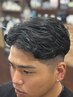 【perm】カット＆パーマ＆シェービング＋眉毛カット　￥11000～