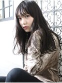 暗髪ロング