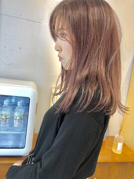 ワール(whirl.) ピンクベージュ×切りっぱなしmedium☆