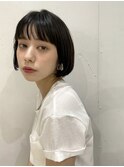 大人ナチュラル/前下がりグラデーションボブ/小顔ショート