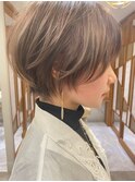 ツヤ感×大人ショートボブ×ウルフレイヤー20代30代40代50代