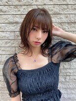 リアイス(Re:ICE) ミニウルフ/くすみブルー/流れるレイヤー/インナーハイライト