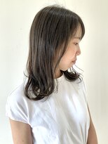 フォーク FOLK&nbsp;【FOLK】透明感ダークグレージュ☆似合わせ外ハネセミロング♪