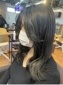 大人可愛いイメチェンモードヘアダークアッシュチェリーブラウン