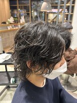 アース 三軒茶屋店(HAIR&MAKE EARTH) 三軒茶屋_メンズ_ミディアム_黒髪_パーマ_スパイラルパーマ_小顔