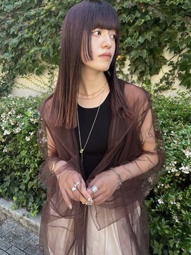 ローウェ 愛知豊橋(Louwe) 髪質改善トリートメント透明感ベージュカラーボブヘアセット豊橋