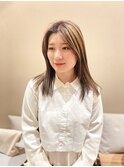 【赤津美奈】ミディアム　ハイライト　ブリーチ