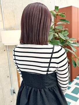 ノエ(noe) ぷつっとロブ×ピンクラベンダー