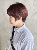 ピンクバイオレットなショート