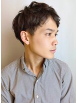 【morio原宿】前髪かきあげパーマ　ビジネスショート　マッシュ