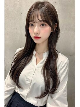 リンク(LinQ) くびレイヤー姫カット小顔ワンカールセミディシアーカラー