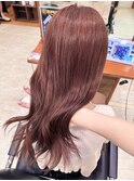 【カシスピンク】＃ブリーチなしダブルカラー＃透明感カラー