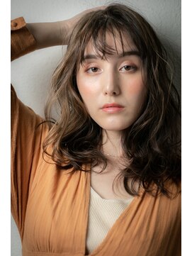 カバーヘア ブリス 戸田公園西口店(COVER HAIR bliss) グレージュカラー波巻きカールエアリーロングw戸田公園20代30代