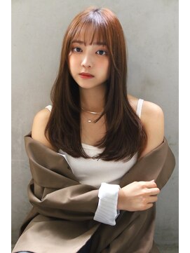 ブラン 栄(Blanc) 【Blanc】レイヤーカット＿マロンベージュ＿シースルーバング