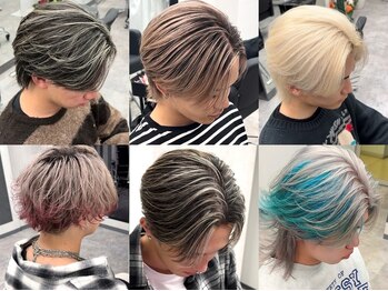 メンズサロンコンマ(men's salon ,)の写真/ダメージレスのブリーチデザインカラーが大好評！パーソナルカラー診断で本格的な似合わせが可能◎