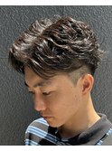 夏、毛流れアップバング