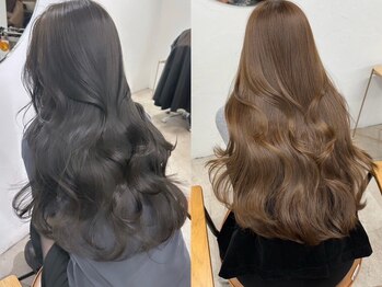 レクラ 渋谷(Leclat)の写真/髪質改善で叶う艶カラー☆韓国風ヘア、結んだときに可愛いおくれ毛が◎巻きやすいカットで理想のスタイルに