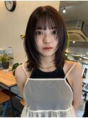 レイヤーカット/ミディアムレイヤーカット/透明感カラー