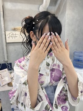 プティクローシェ バイ クオーレ(petite cloche by CUORE) 片クラゲヘア 浴衣ヘア お祭りヘア