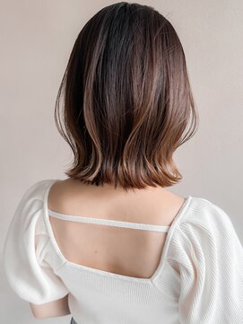 アグノス 青山(Agnos) こなれヘア結べるボブイメチェンハイライトカラー外ハネボブ