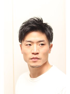 ヘアーアンドグルーミング ヨシザワインク(HAIR&GROOMING YOSHIZAWA Inc.) メンズバーバーアップバングショート 理容室眉毛カット顔剃り