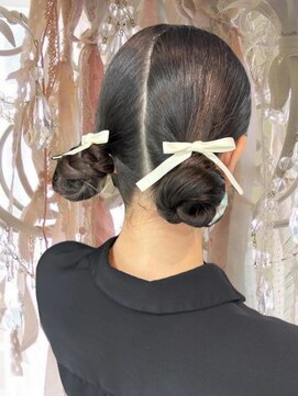 プライズ 錦糸町北口店(prize) ツインお団子ヘアアレンジ/結婚式ヘア【錦糸町北口】anri