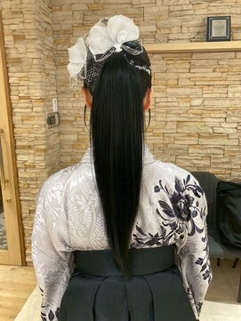 アロマ ヘアー ルーム 新宿店(AROMA hair room) 成人式/卒業式セット☆和装/袴/ロングポニー/花かんむり/着付け