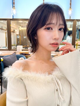 ロンドアベニール 北千住(Lond avenir) オリーブグレー/レイヤーカット/黒髪/マロンベージュ/北千住