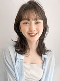 クラゲヘアー小顔艶感うるツヤ黒髪似合わせカットこなれヘア