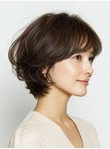 クラゲヘアー/小顔/ココアベージュ/オリーブグレー/川西