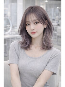 リスタ(Resta) 大人ミディアムレイヤーミルクティーカラー