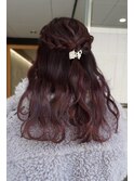 ヘアアレンジ　ハーフアップ