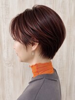 ラルマミット(lalma mit)&nbsp;【大人ショートヘア】夏のショート×透け感レッドオレンジ