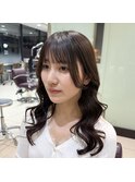 王道ロングの韓国風パーマ