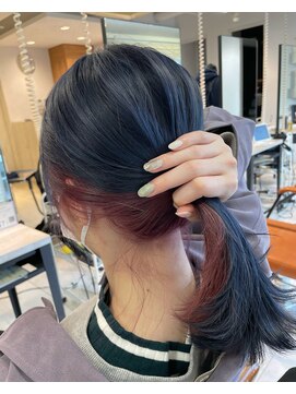 アジールヘア 池袋東口店(agir hair) ブルーラベンダー×ラベンダーピンク インナーカラー 派手髪