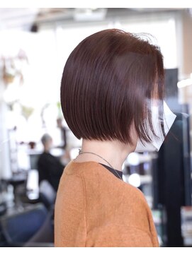 シャロン(SHARON) 【SHARON原宿】暖色系ワンレンショートボブ