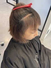 *After→Before*右スワイプ【白髪ぼかし脱白髪染めハイライト】