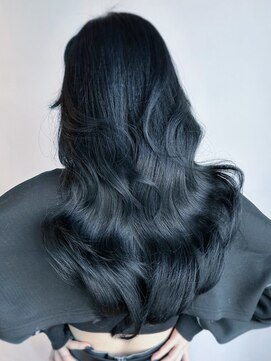 アイティーバイアルバム 藤沢店(IT by ALBUM) リッチブルー_斜めバンググレージュカラー_ba454082