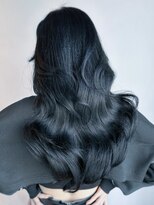 アイティーバイアルバム 藤沢店(IT by ALBUM) リッチブルー_斜めバンググレージュカラー_ba454082