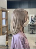 20代30代40代大人可愛いアッシュグレージュダブルカラー