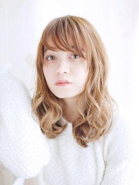 ヘアメイク ナル(hair make nalu) 透け感ハイトーンのミックスカール