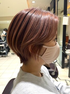 クラン 横浜(Clanc) くびれヘア ハイライトカラー アプリコットオレンジ 夏