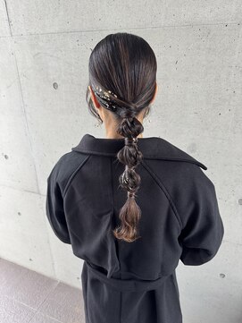 アチーブ ヘア デザイン(achieve hair design) お呼ばれ成人式ヘア前撮りアスッキリこなれお呼ばれヘアセット