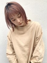 ノーム(norm) ピンクベージュ/外はねボブ/顔周りカット