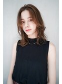 【GEEKS渋谷】顔周りレイヤー/グレージュ/伸ばしかけロング/小顔