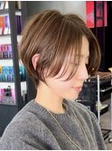 静岡ショートヘアレイヤーカット白髪染め白髪ぼかしハイライト