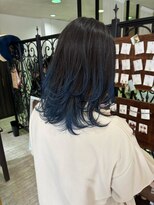 マイ ヘア デザイン 岡崎(MY hair design)&nbsp;20代30代40代ブルーエンドカラー小顔バタフライカット